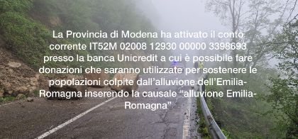 Donazioni per l’alluvione dell’Emilia-Romagna