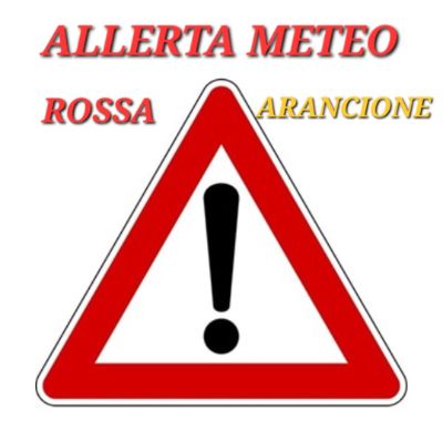Allerta meteo rossa e arancione